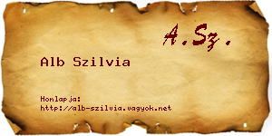 Alb Szilvia névjegykártya